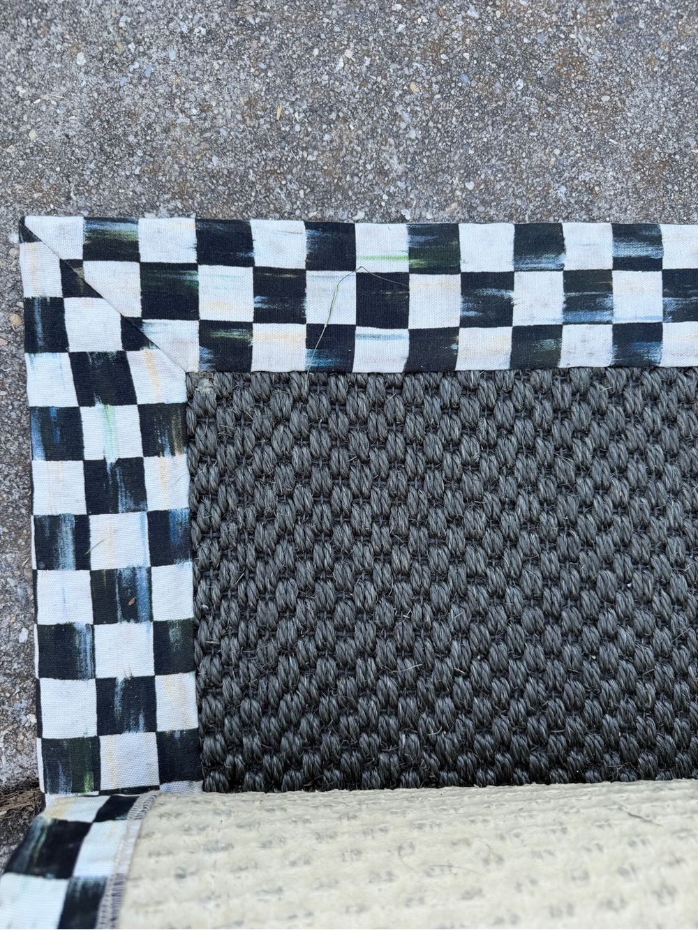 Courtly Check Sisal Runner Rug by MacKenzie-Childs - Picture 9 of 9